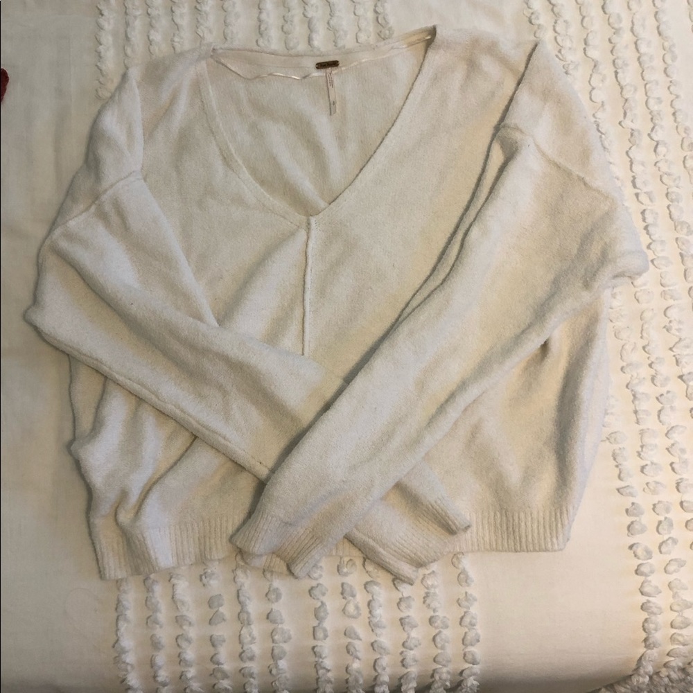 Free people white sweater